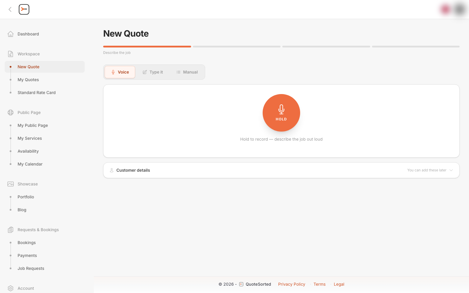 New quote app screen